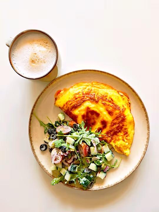 Crispy custard omelette