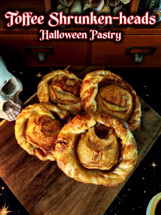 Shrunken head apple pastries